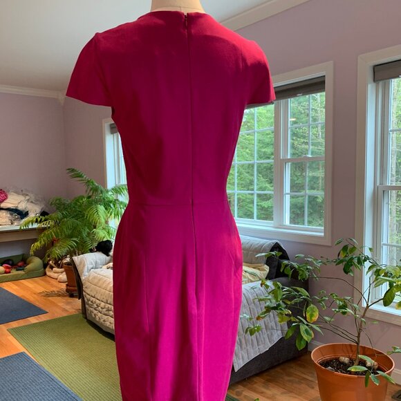 NWT hot pink Banana Republic cap-sleeve dress, US 8 - Picture 6 of 9